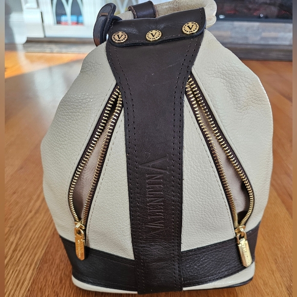 Valentina Genuine Italian Leather Bucket Purse/Backpack - Picture 7 of 16